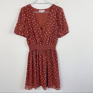 Madewell Smocked Waist Mini Dress Inkspot Dots